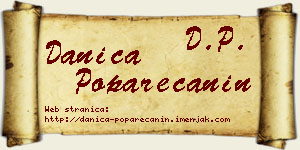 Danica Poparečanin vizit kartica